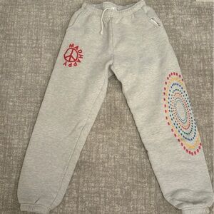 Madhappy grey and rainbow sweatpants